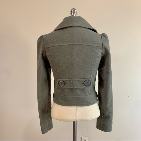 STS Blue Olive Green Cropped Peacoat - Picture 3 of 10